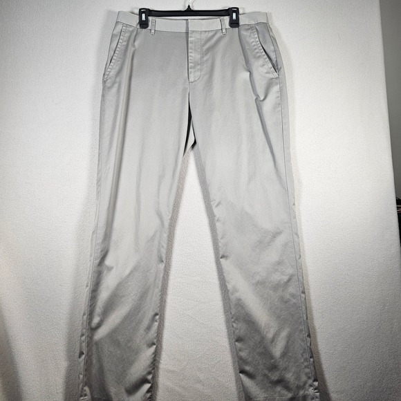 Bonobos Other - Bonobos Chino Pants Mens 36x34 Grey Straight Leg 100% Cotton‎ Flat Front